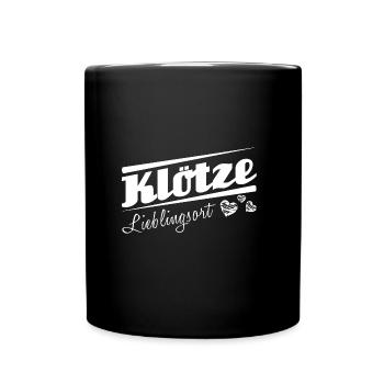 Klötze - Lieblingsort mit Stadtnamen - Tasse einfarbig - Schwarz - Vorne
