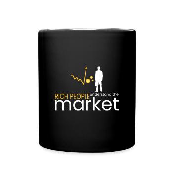 rich people understand markets - Full Colour Mug - black - Front