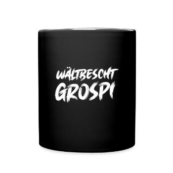 Wältbescht Grospi Opi Schweiz Opa Schweizerdeutsch - Tasse einfarbig - Schwarz - Vorne