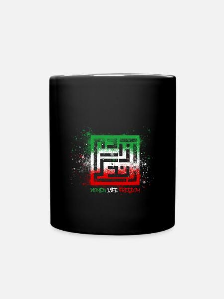 women life freedom,freiheit,iran,symbol,persisch - Tasse einfarbig - Schwarz