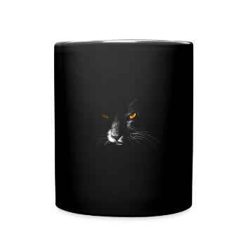 Cat in the dark - Full Colour Mug - black - Front
