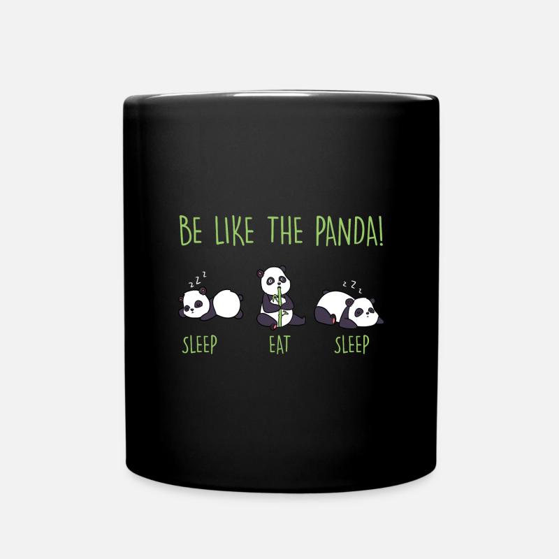 Panda - Tasse einfarbig - Schwarz