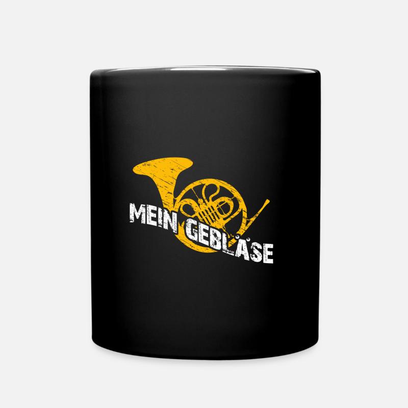 Horn mein Instrument - Tasse einfarbig - Schwarz
