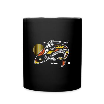 Requin Graphique - Mug uni - noir - Devant