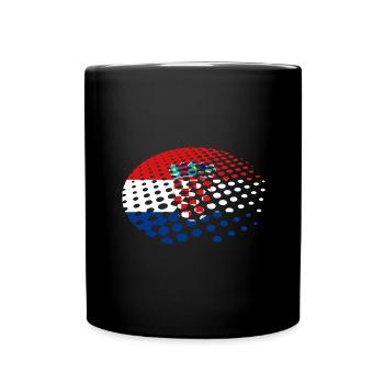 Drapeau de la Croatie Adriatique Zagreb Drapeau croate - Mug uni - noir - Devant