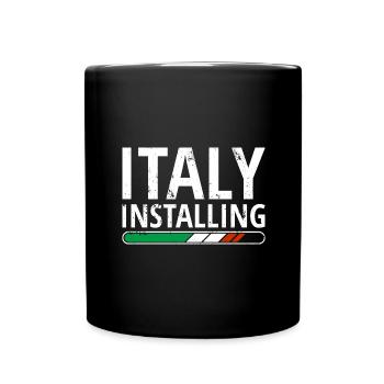 Italy Flag Italia Italian Flag Used Look - Full Colour Mug - black - Front