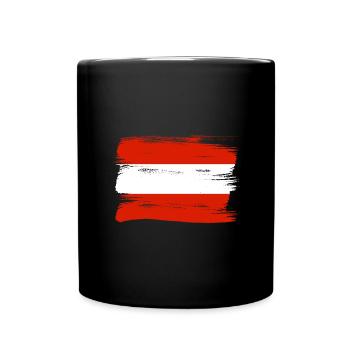 Austria Flag Austria Austrian Flag AT - Full Colour Mug - black - Front