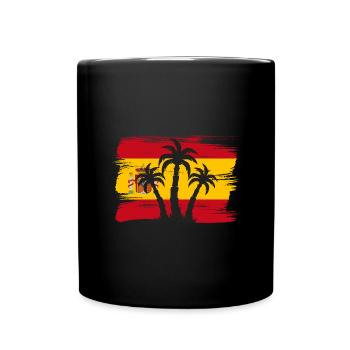 Spain Flag Vintage Spanish Flag Distressed Look - Full Colour Mug - black - Front