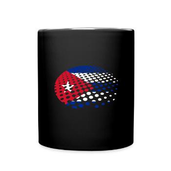 Kuba Flagge Karibik Urlaub Cuba Reise Havanna - Tasse einfarbig - Schwarz - Vorne