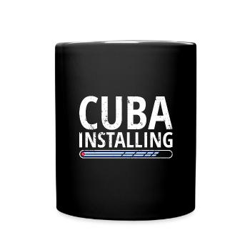 Kuba Flagge Karibik Urlaub Cuba Reise Havanna - Tasse einfarbig - Schwarz - Vorne