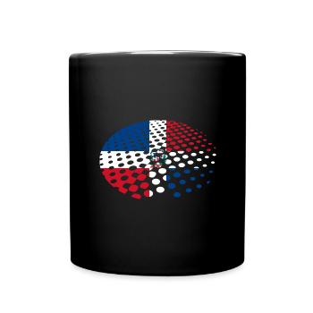 Dominican Republic Flag Dom Rep Flag Travel - Full Colour Mug - black - Front