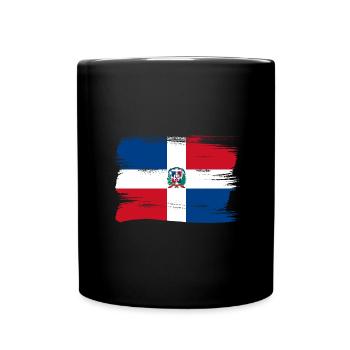 Dominican Republic Flag Dom Rep Flag Travel - Full Colour Mug - black - Front