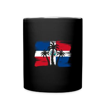 Dominican Republic Flag Dom Rep Flag Travel - Full Colour Mug - black - Front