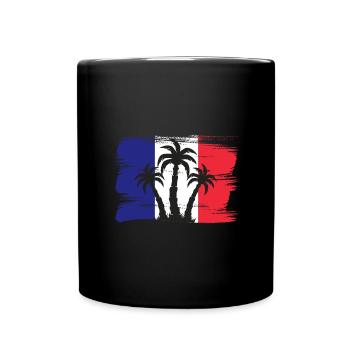 France Flag Distressed Look French Flag - Full Colour Mug - black - Front