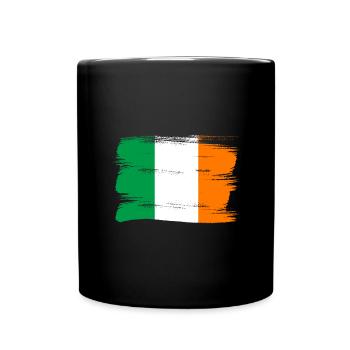 Ireland Flag Vintage Irish Flag Dublin - Full Colour Mug - black - Front