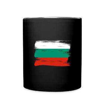 Bulgarien Flagge Bulgarische Fahne Goldstrand - Tasse einfarbig - Schwarz - Vorne