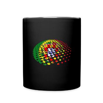 Portugal Drapeau Utilisé Look Drapeau Portugais - Mug uni - noir - Devant