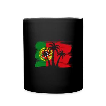 Portugal Flag Used Look Portuguese Flag - Full Colour Mug - black - Front