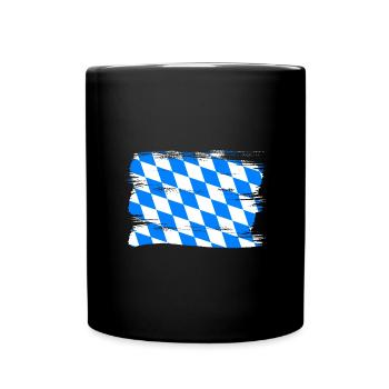 Bavaria Flag Used Look Bavarian Flag Vintage - Full Colour Mug - black - Front