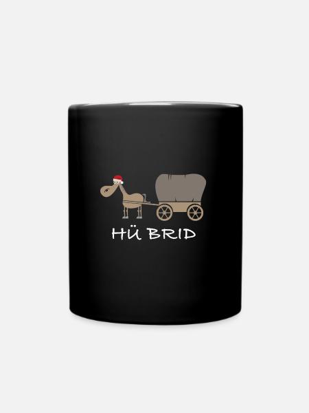 Hü Brid | lustige Bilder, Hybrid, Elektroauto, Fun - Tasse einfarbig - Schwarz