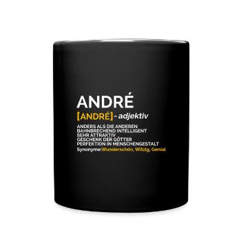 André - Tasse einfarbig - Schwarz - Vorne