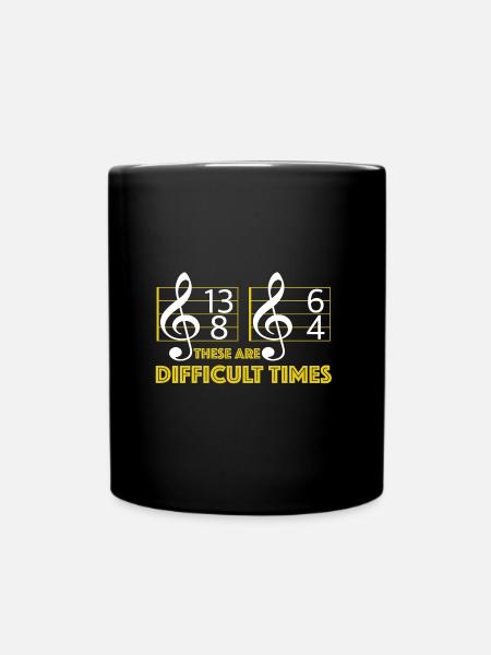These are difficult times | Prog Rock, Music - Full Colour Mug - black