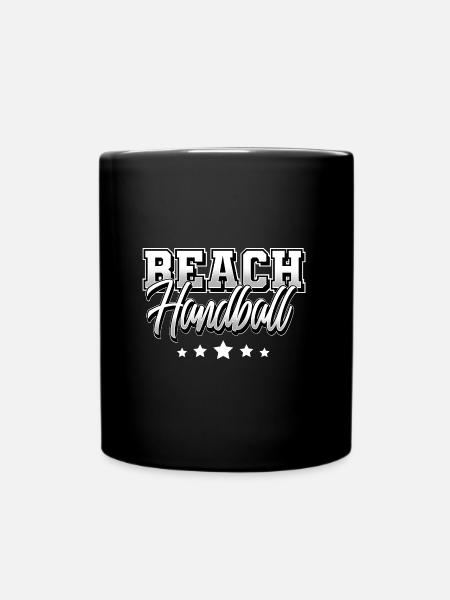Beach Handball - Tasse einfarbig - Schwarz