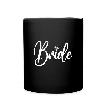 Mariée - Mug uni - noir - Devant