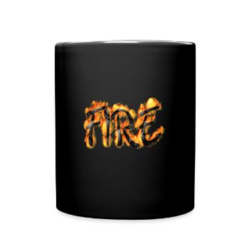 Conception du feu - Mug uni - noir - Devant