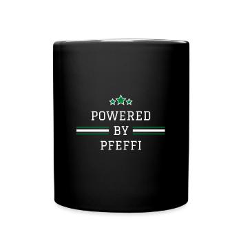 Powered by Pfeffi - Tasse einfarbig - Schwarz - Vorne