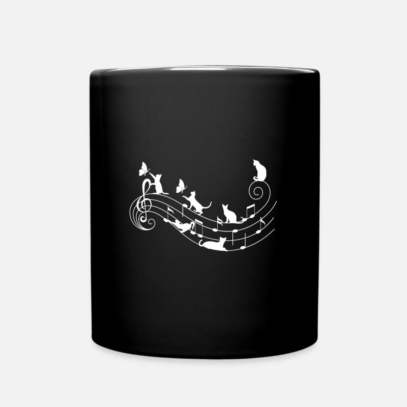Les chats et la musique - Mug uni - noir