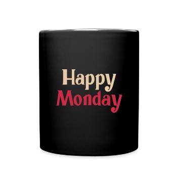 Happy Monday - Full Colour Mug - black - Front