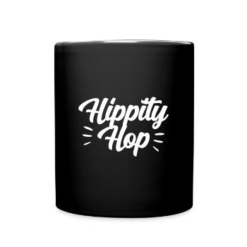 Hippity Hop Rabbit Animal Lover Easter - Full Colour Mug - black - Front