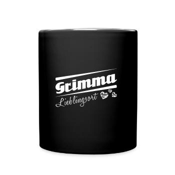 Grimma - Lieblingsort mit Stadtnamen - Tasse einfarbig - Schwarz - Vorne