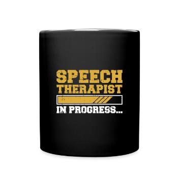 Sprachtherapeut Logopäde Geschenk - Tasse einfarbig - Schwarz - Vorne