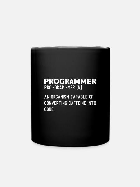 Kaffee - Tasse einfarbig - Schwarz