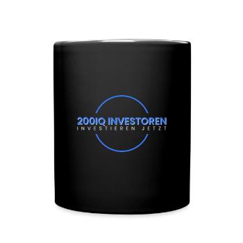 200IQ Investoren investieren - Tasse einfarbig - Schwarz - Vorne