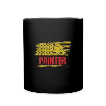 Painter Job Vintage Amerika Arbeiter - Tasse einfarbig - Schwarz - Vorne