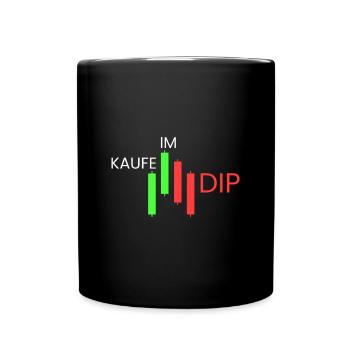 Kaufe im Dip - Tasse einfarbig - Schwarz - Vorne