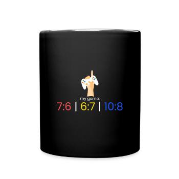 my game: 7:6 | 6:7 | 10:8 - Full Colour Mug - black - Front