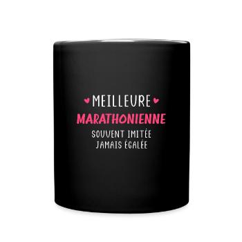 souvent imitée meilleure marathonienne - Mug uni - noir - Devant