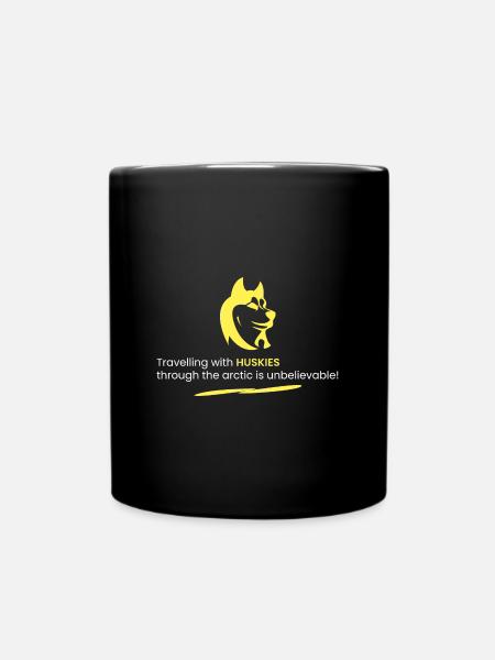 Huskys und Arktis! - Tasse einfarbig - Schwarz