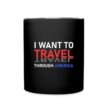 Voyage en Amérique - Mug uni - noir - Devant