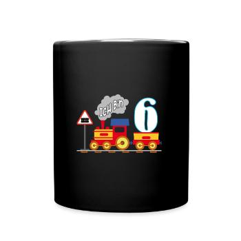 Endlich 6 Jahre sechster Geburtstag - Tasse einfarbig - Schwarz - Vorne