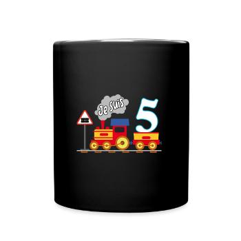 Cinquième anniversaire, enfin 5 ans - Mug uni - noir - Devant