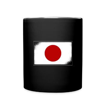 Drapeau du Japon Look Usé Nihon Drapeau Japonais - Mug uni - noir - Devant