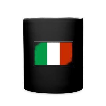 Drapeau de l’Italie Vintage Drapeau italien Look vieilli - Mug uni - noir - Devant