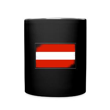 Austria Flag Austria Austrian Flag AT - Full Colour Mug - black - Front