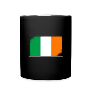 Ireland Flag Vintage Irish Flag Dublin - Full Colour Mug - black - Front