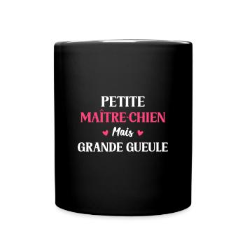 Maitre chien - Mug uni - noir - Devant